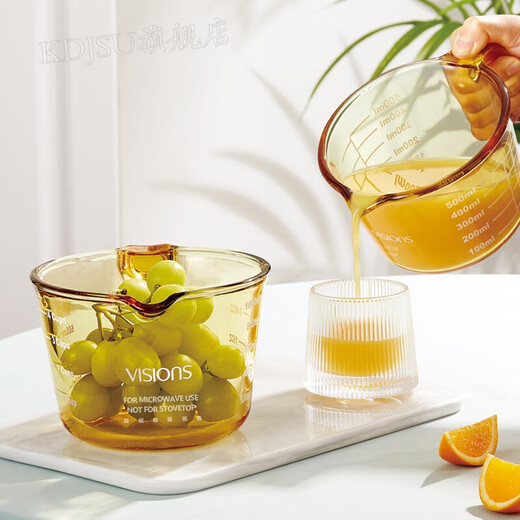 JZ Corning measuring cup American Corning glass measuring cup household high temperature resistant food grade scaled transparent cup milk cup baking without Corning logo 250ml