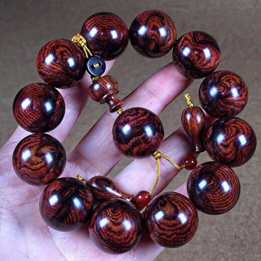 Jutange Hainan Huanghuali Double-Sided Spider 2.0 Bracelet Buddha Beads Rosary Ball Beads Wenwan Men’s Plate Play Gift Collection Huali Double-Sided Spider 2.0
