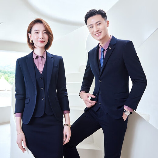 Lido Yichen Professional suit Spring and Autumn Men's and Women's Outer Suit Workwear 698 Dark Gray Women's Suit 2XL
