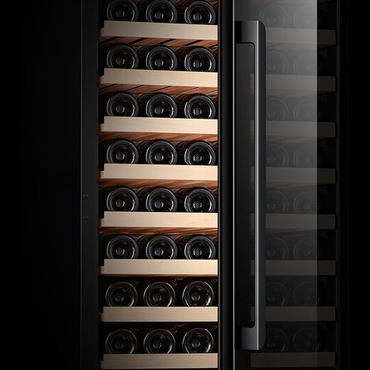 PULADI frequency conversion first-class energy efficiency red wine cabinet constant temperature wine cabinet embedded frost-free wine compressor home living room commercial display office refrigerator cabinet first-class energy efficiency frequency conversion single door/black 336L