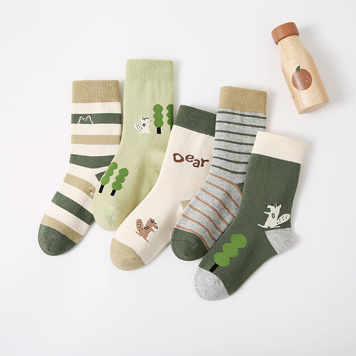 Six-fingered mouse boy high-tube baby autumn and winter combed cotton socks boy boy mid-tube long tube thickened children's long socks