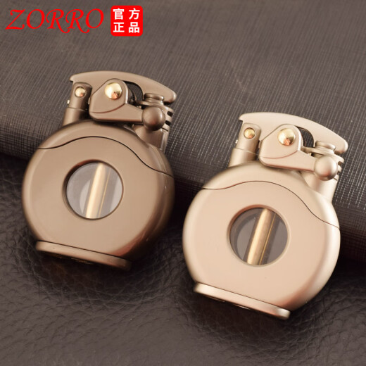 Zorro Leichter 686 Rocker Arm sichtbares transparentes Öl Silo Retro kreative personalisierte leichtere Männergeschenk Z686-002 Transparent Pearl Nickel Einfacher Installation