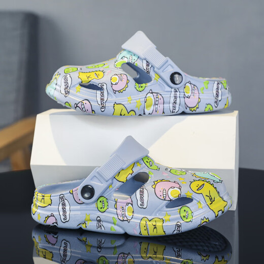 G.DUCKKIDS little yellow duck boy slippers 2025 new summer children's indoor anti-slip hole shoes medium big boy two-wear sand puppy cream yellow 33
