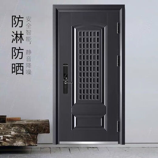 维诺亚甲级防盗门安全进户门透气家用带通风窗门中门智能锁门子母门 2050*960机械锁