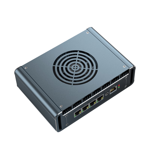 倍控N5105四核散热风扇版ros软路由linux主机工控机电脑win11四网口带串口双4K显示嵌入式4G插槽n100 准系统 DDR4+M.2插槽 G31灰色风扇款-N6210 M.2-i226网卡