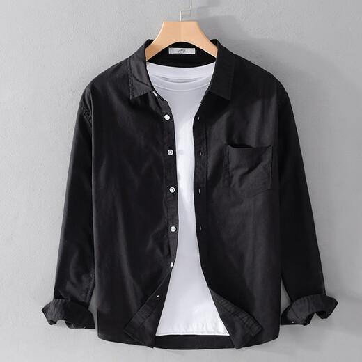 Geshijues neues Oxford-Langarm-Hemd von Oxford Herren lässig und vielseitig mit fester Farbe Top-Lampe und Samt warme weiße Hemd Trendy 9249 Yellow XL