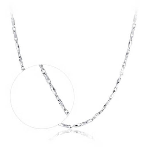 Chow Tai Fook versatile ingot chain PT950 platinum necklace/plain chain 40cmPT148435