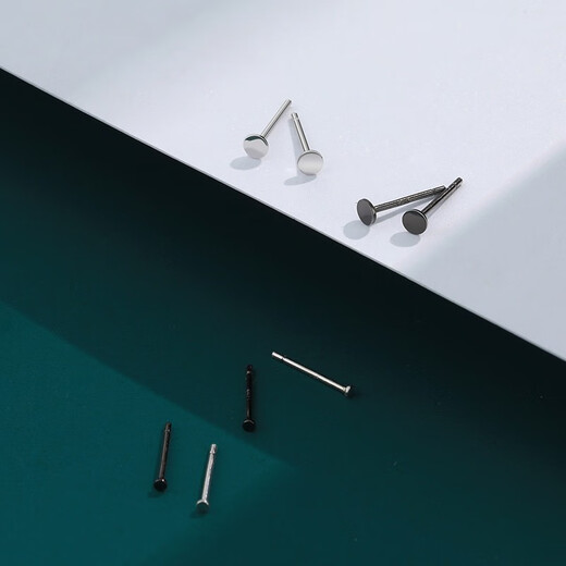 QMXD earrings for men, trendy, compact, internet celebrity earrings, mini ear sticks, ear care needles, trendy earrings, men's street gifts for boyfriend, silver pair