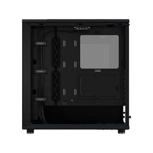 Fractal DesignNorth FD chassis mid-tower black Mesh mesh air cooling supports ATX white desktop comes with 2*14cm fan 360 water-cooled graphics card 355 walnut panel computer North charcoal black tempered glass (dark)