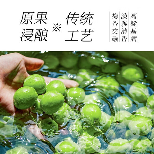 Ruxun (Ruxun) Green Plum Wine Fruit Vin de fruits 12 degrés 330 ml / bouteille simple de qualité légèrement légèrement légère Vin de vin de vin