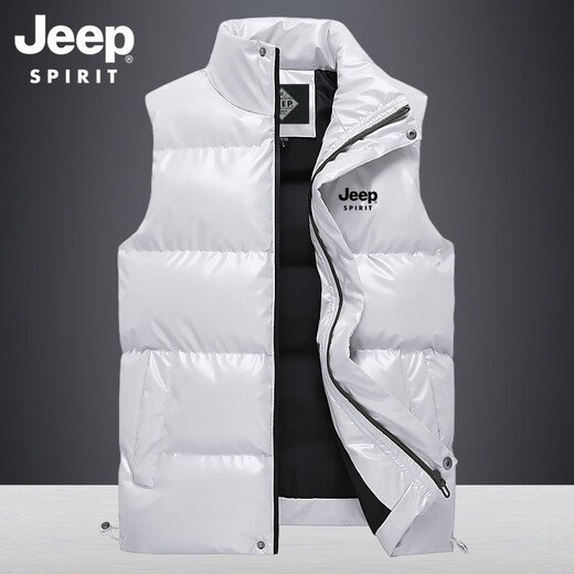 
JEEP SPIRIT vest men's cotton jacket vest men's autumn and winter vest casual thickened warm vest men's cotton jacket outdoor windproof jacket 683 blue L