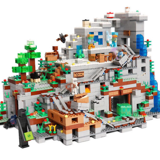 乐高(LEGO)我的世界村庄房玩具益·智拼装男孩子8到12岁儿童礼物 机关山洞升降版698片