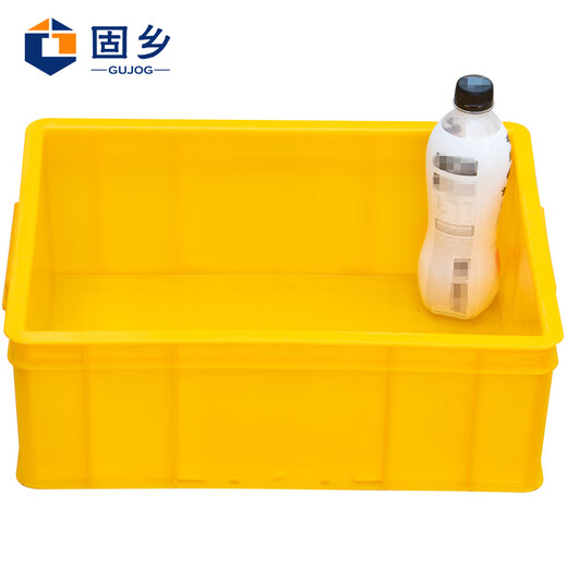 Guxiang turnover box plastic rectangular thickened fish and turtle logistics plastic box large storage storage box basket yellow QL-ZZX-YA4 boxes 410*305*147mm