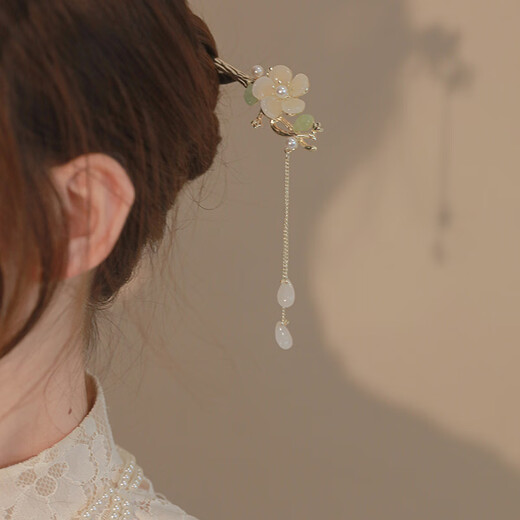 Xiangwan Hairpin Hairpin Magnolia Tassel Hairpin Simple Modern Updo Hairstyle Shake Ancient Style Hairpin Hairpin Hairpin Hair Accessory