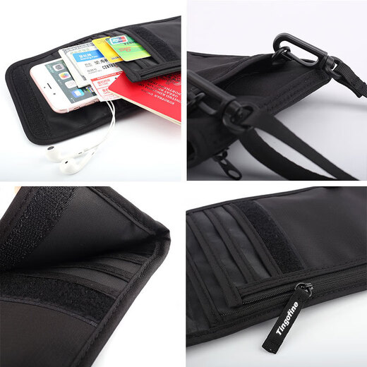 Leopard passport bag storage anti-theft card swipe bag passport wallet integrated travel documents waterproof passport clip RFID [Gray] anti-theft bag [separation design thin and portable]