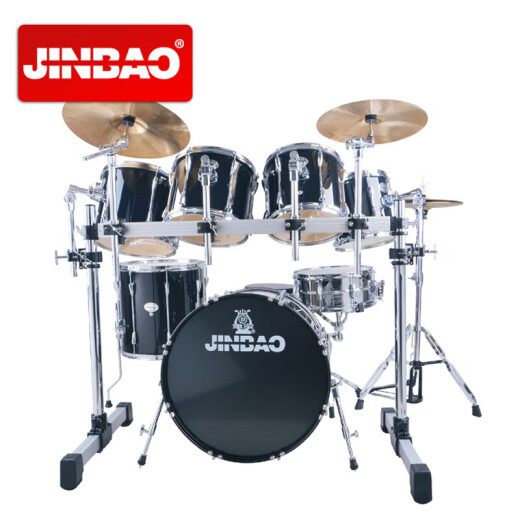津宝架子鼓 JBM0006 爵士鼓儿童入门考级选用演奏打击乐器 JBM-0211 七鼓二镲