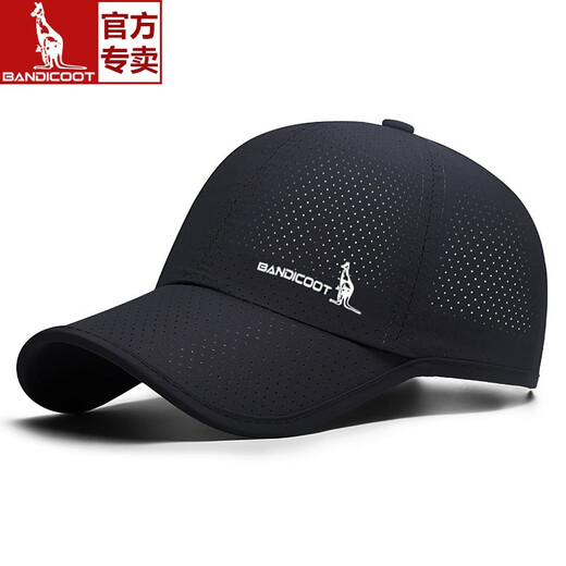 时尚风格袋鼠（BANDICOOT）袋鼠 帽子男夏季潮流棒球速干帽户外遮阳钓鱼女百搭鸭舌帽太阳帽 速干深灰色 均码
