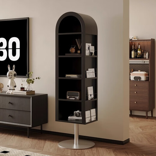 Panda Chunqiu Ganzkörperspiegel bodenhöre rotierende Dressing Spiegel Bücherregal Home Magazine Rack Schlafzimmer Anpassungspiegel Speicher Objektiv Linsen Schrank Milch Weiß weiß