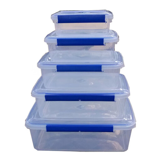The storage box inside the Qiantong refrigerator transparent rectangular fresh-keeping box with lid plastic commercial large-capacity food box refrigerator thick sealed 3l9905