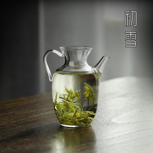 Gaoming imitation Song Dynasty teapot small morning teapot heat-resistant tea set green tea set transparent small decanter glass pot small morning teapot 300ml