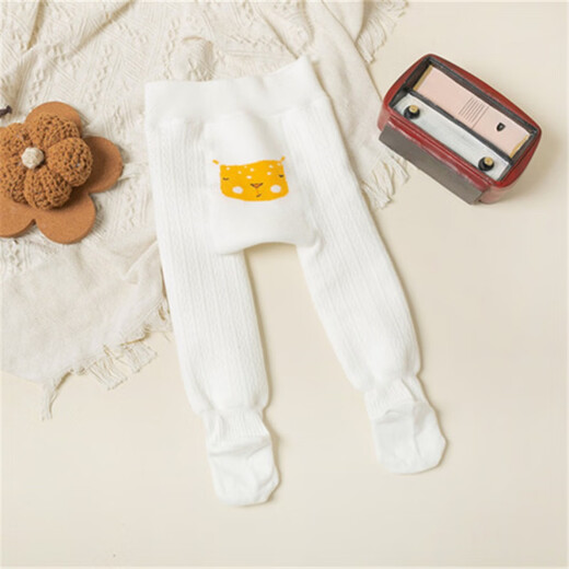 Feather duck baby plus velvet thickened big butt PP pantyhose winter baby children 1-2 years old 3 cartoon warm leggings gray 1 piece one size m/80-90cm