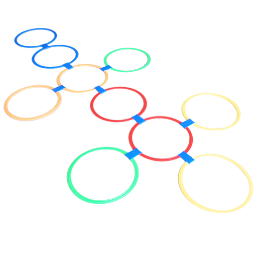 Betsy lattice hopscotch circle circle balance sticker kindergarten outdoor toys early education home sports jumping circle large 10 circles + 10 buckles to send 1 soft ball