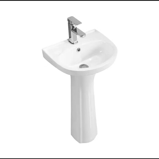 JOMOO JOMOO bathroom pedestal basin bathroom ceramic wash basin hand wash basin balcony household integrated pedestal basin C type pedestal basin + faucet + drain accessories