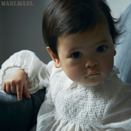 MARLMARL baby girl blouse long-sleeved shirt 01 pearl white fukusa gift packaging pink 90 cm