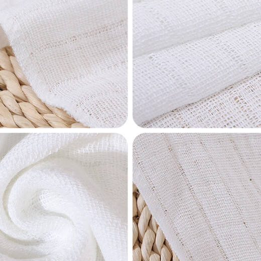 Hanhanle 10 packs of baby diapers, baby diapers, newborn meson cloth, breathable, washable gauze, washable ring cotton yarn 40X80CM single-layer pure cotton gauze diaper 1 0 packs, free diaper pants + diaper buckle