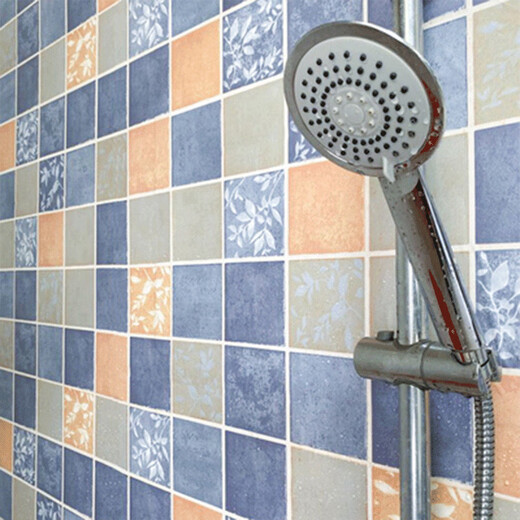 Autocollants de salle de bain étanches Autocollants en carreaux de céramique épaissis auto-adhésifs autocollants muraux à résistance à l'humidité toilettes toilettes mur peint papier peint étanche Amélioration de la salle