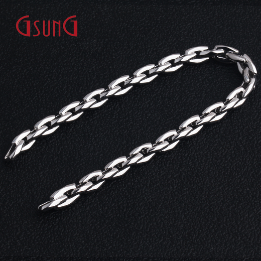 GsunG platinum PT950 men's bracelet is stylish and fashionable, new glossy cross women's invisible buckle chain, customized depository shot, single shot is invalid and will not be shipped.