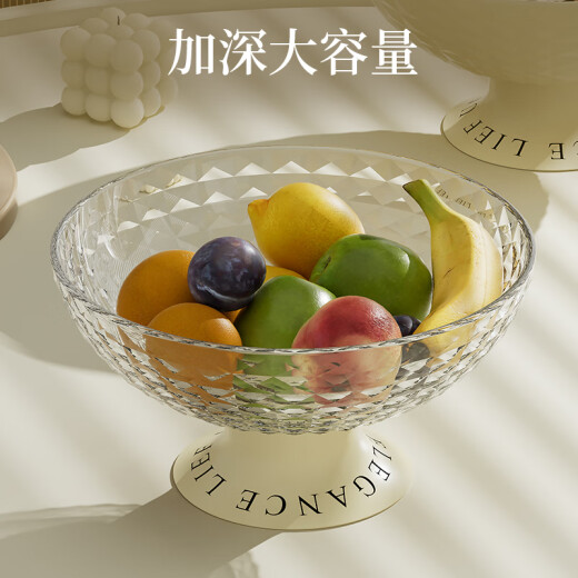 Cabinet star fruit plate household fruit plate snacks living room coffee table simple light luxury nut dried fruit plate snack storage plate transparent color-fruit plate 500ml