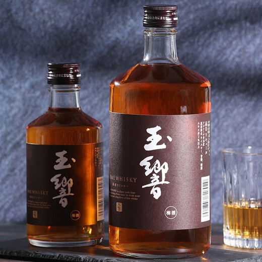 玉響日本原装进口 玉響威士忌梅酒 青梅酒 若鹤梅酒威士忌梅子酒 玉響黑瓶(300ml)