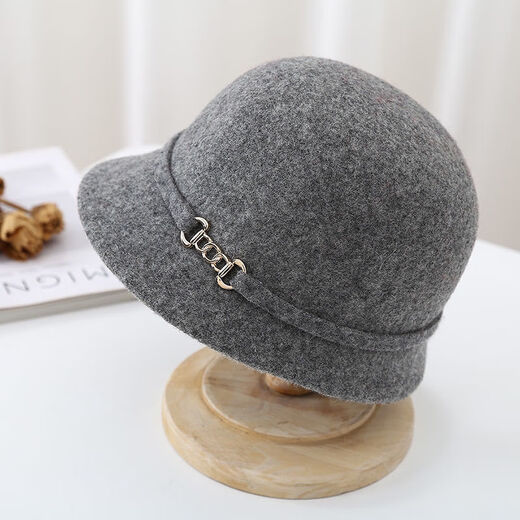 
Techima felt hat mother autumn and winter new pot hat retro wool British warm fashion equestrian ladies elegant top hat shallow coffee