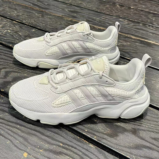 Adidas (adidas) Clover men's shoes women's shoes summer sports shoes mesh breathable running shoes retro dad shoes casual shoes JQ3927 JS3026/light gray 36