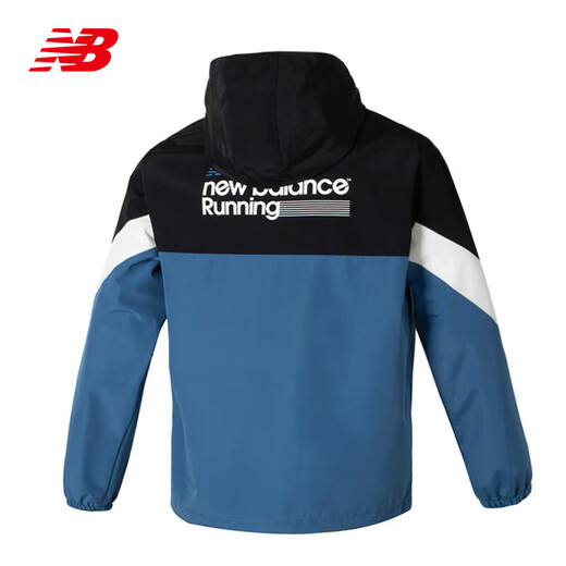 New Balance/NB Woven Jacket Men's Classic Simple Casual Sweater Chaqueta con capucha Nae12121-Dbl Peacock Blue M