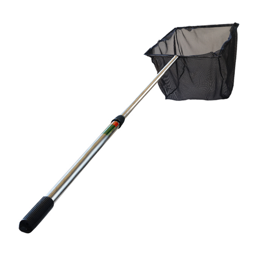 Fisherman's retractable fishing net, koi fish pond, landscape pond, leaf fishing net, fishing net, pool net, net (20*18)cm, total length 1 meter retractable