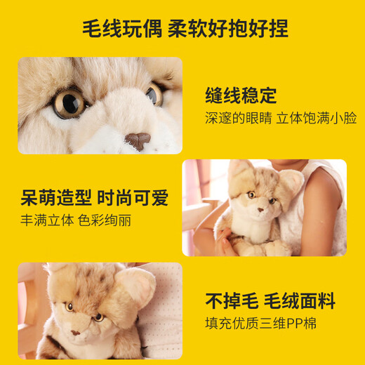 
National Geographic National Geographic Desert Cat Plush Toy Simulation Cat Kitten Doll Birthday Children's Chinese Valentine's Gift