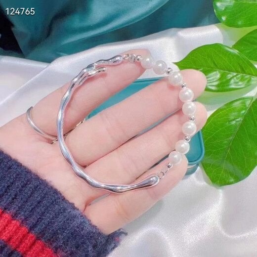 Rubi Pure Silver 999 Half Bracelet Fu Brand Peach Blossom Bracelet Adapted Bracelet as a Gift for Your Girlfriend and Best Friend Pure Silver Half Bracelet Hetian Jade Fu Lock + Gift Box