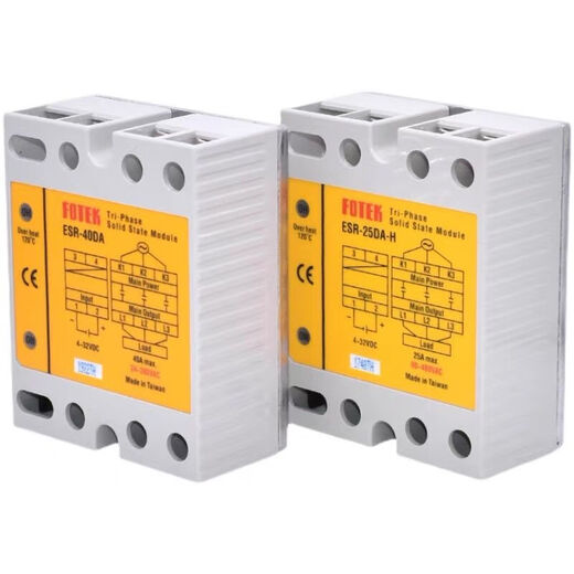 Original Taiwan FOTEK Yangming ESR-40DA-H/25/60/80/100A three-phase solid state relay module ESR-25DA.