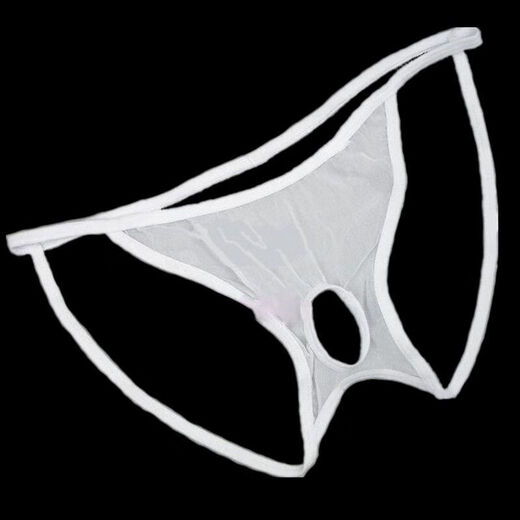 Sexy underwear for men with holes in the front and butt leaking in the back, sexy transparent underwear thong GAY sexy underwear, sexy, no need to take off, transparent, black