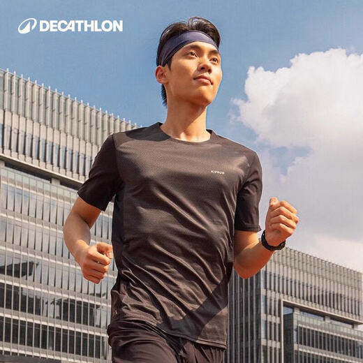 迪卡侬（DECATHLON）秋冬跑步头巾男女户外骑行透气遮阳魔术头带面罩巾发带围脖RUNC 经典黑(发带)