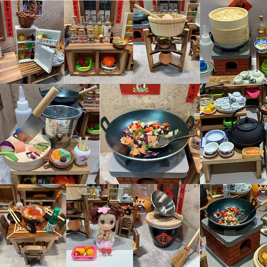 Jihuang Mini Kitchen Полный набор настоящих кулинарных и кулинарных подарков на день рождения детские игрушки для мальчиков и девочек Новый год кухонная кухонная упаковка (см. Рисунок 2 для подробностей)