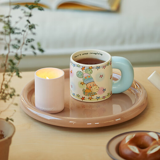 Siyue Xingren co-branded mug, cute ceramic cup, student couple water cup, a pair of birthday gifts for women, Marshmallow Stars (gift box + sticker)