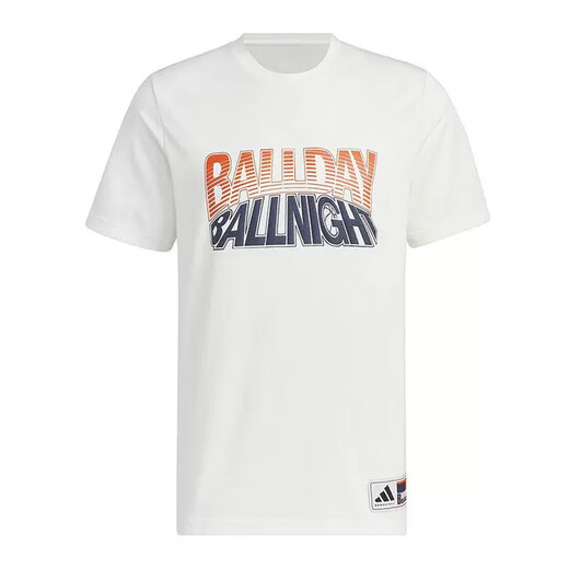 Adidas short-sleeved T-shirt for men 2025 summer new sportswear loose breathable round neck shirt casual half-sleeved top JI9765 white L Recommended 155-175Jin [Jin equals 0.5 kg]