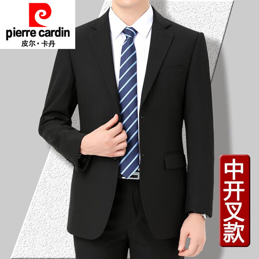 Pierre Cardin Suit Men's Professe Formal Wear Spring y Autumn de mediana edad Top Tuit Traje de lana para hombres Azul oscuro/Dos botones Mid-Pense Style 17048/m