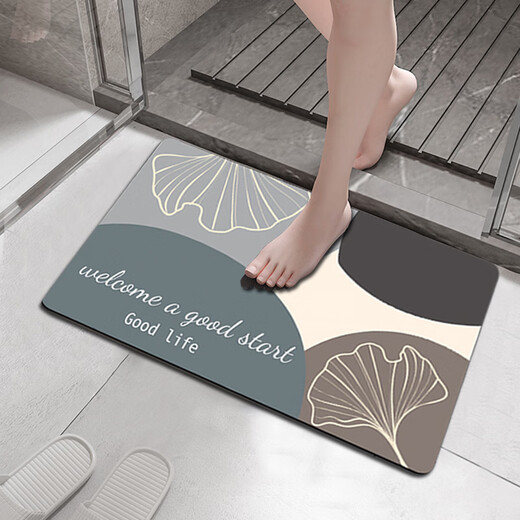 Jianmeijia bathroom floor mat, toilet foot mat, water-absorbent non-slip mat, bathroom toilet door mat, quick-drying 40x60cm