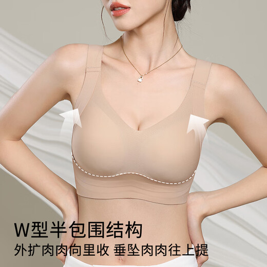 Odifen's traceless double lifting big breasts showing small underwear for women's large size gathering and sagging breasts prevent sagging sports bra without steel rings