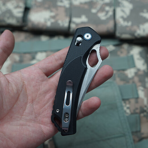 Zhenyuanxing Sanblade Wood 9201 Klappmesser Außenmesser Schwarz G10 Griff 10cr15comov Stahl tragbares Messer 9202 Schwarz G10