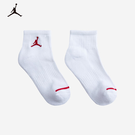 Jordan Nike children's clothing boys and girls sports socks AJ mid-length socks 3 pairs JD2433092 Rock Ridge Gray 5/7